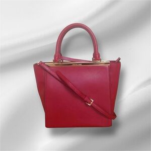 MICHAEL KORS LANA TOTE MEDIUM  DARK RED  LEATHER